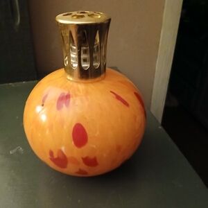 Vibrant Orange and Red Lamp Berger